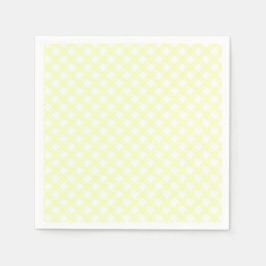 Servilleta De Papel Patrón de Gingham amarillo suave
