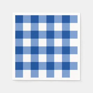Servilleta De Papel Patrón de gingham azul
