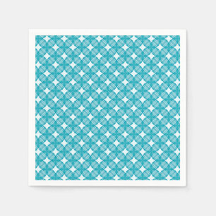 Servilleta De Papel Patrón de Gingham de Cuadrícula y Estrellas