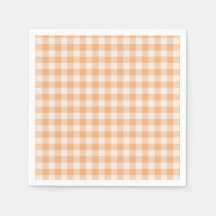 Patrón de Gingham de Peach White Checkered