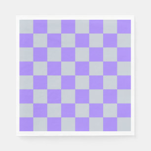 Servilleta De Papel Patrón de Gingham de Purple Checkered