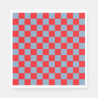 Servilleta De Papel Patrón de Gingham de Red Blue Checkered