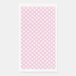 Servilleta De Papel Patrón de Gingham rosa de Rubor