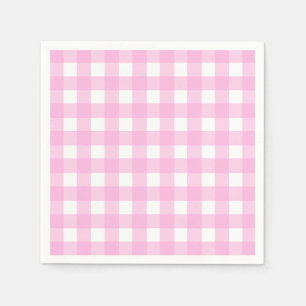 Servilleta De Papel Patrón de Gingham rosa Pastel