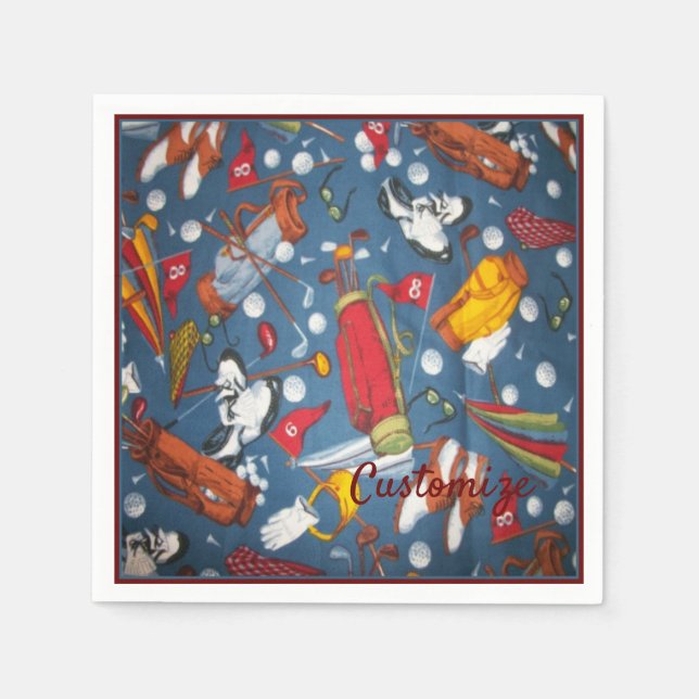 Servilleta De Papel Patrón de golf Tee Time 2 Napkins (Anverso)