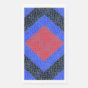 Servilleta De Papel Patrón de guijarros 01.Rojo.Azul.UPD LBlue BG