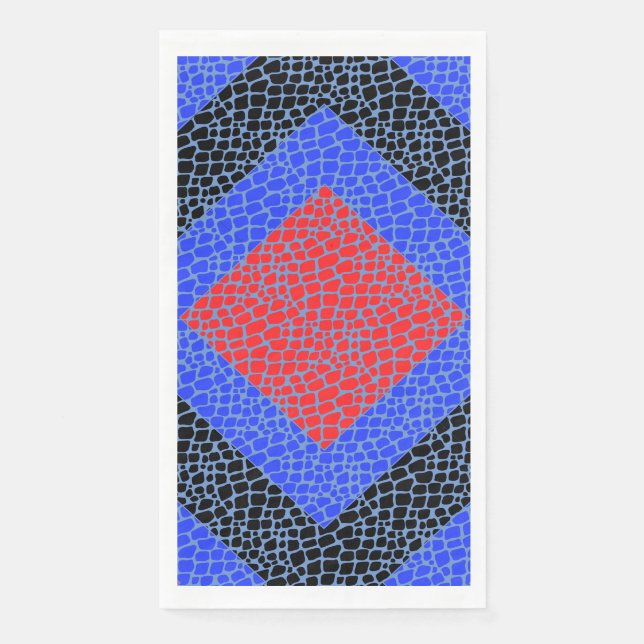 Servilleta De Papel Patrón de guijarros 01.Rojo.Azul.UPD LBlue BG (Anverso)