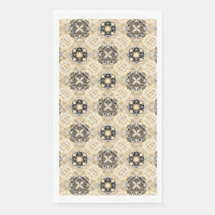Servilleta De Papel Patrón de guijarros de oro, beige y taúpe