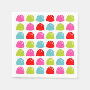 Servilleta De Papel Patrón de Gumdrop colorido - Diseño de Candy retro