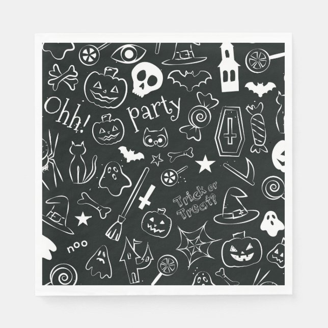 Servilleta De Papel Patrón de Halloween (Anverso)