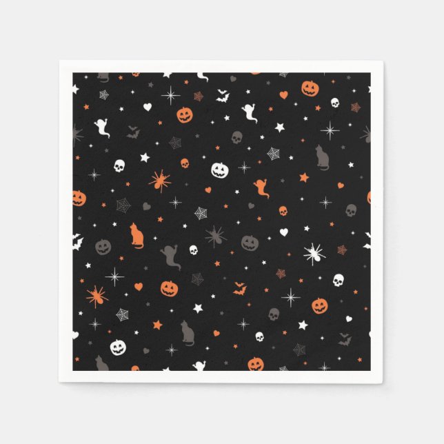Servilleta De Papel Patrón de Halloween (Anverso)
