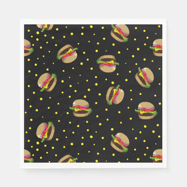 Servilleta De Papel patrón de hamburguesa (Anverso)