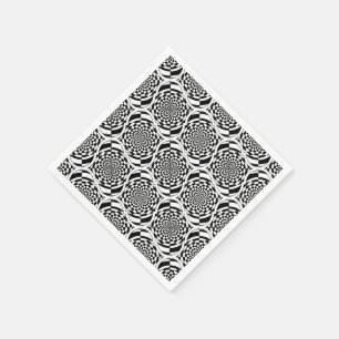 Servilleta De Papel Patrón de hipnosis blanco negro + tus ideas