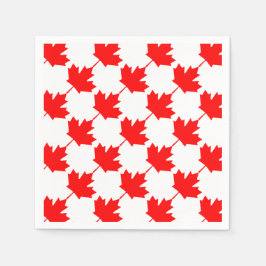 Servilleta De Papel Patrón de hoja de arce roja de Canadá