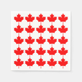 Servilleta De Papel Patrón de hoja de arce roja de Canadá