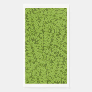 Servilleta De Papel Patrón de hoja verde de rama vintage de William Mo