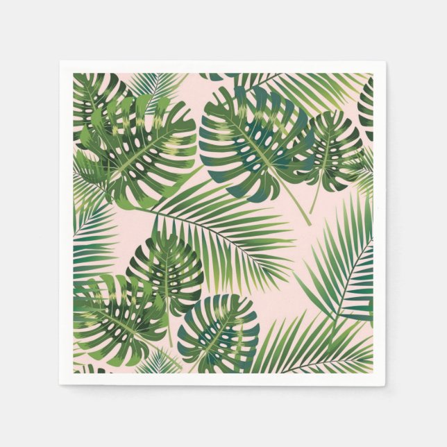 Servilleta De Papel Patrón de hojas (Anverso)