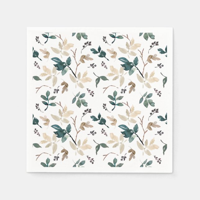 Servilleta De Papel Patrón de hojas de otoño (Anverso)