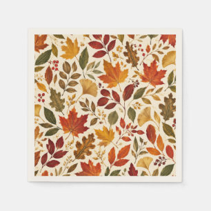 Servilleta De Papel Patrón de Hojas de Otoño