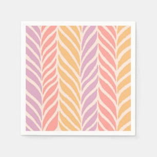 Servilleta De Papel Patrón de hojas de palmera coloridas