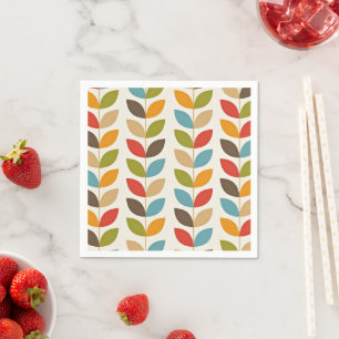Servilleta De Papel Patrón de hojas gráficas coloridas