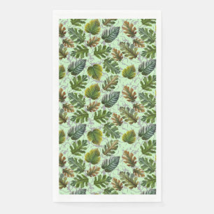 Servilleta De Papel Patrón de hojas grandes 01 LgreenBG