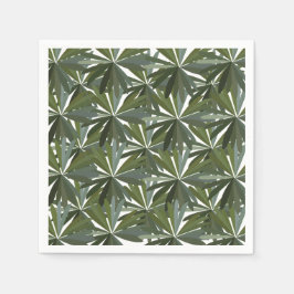 Servilleta De Papel Patrón de hojas verdes