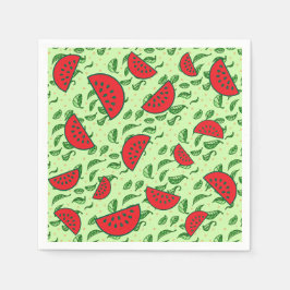 Servilleta De Papel Patrón de hojas y sandías