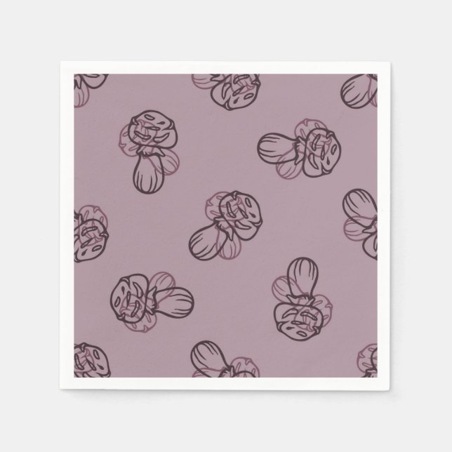 Servilleta De Papel Patrón de hongos (Anverso)