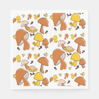 Servilleta De Papel Patrón de hongos nostálgicos