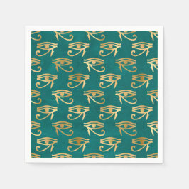 Servilleta De Papel Patrón de Horus del Ojo Egipcio Oro