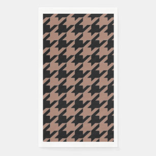 Servilleta De Papel patrón de houndstoth negro marrón de moda
