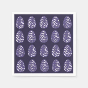Servilleta De Papel Patrón de huevos de Pascua felices púrpura