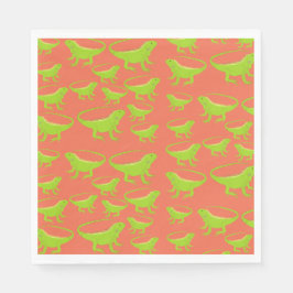 Servilleta De Papel Patrón de Iguana Lizard