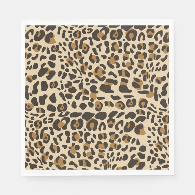Servilleta De Papel Patrón de impresión animal de leopardo jaguar (Anverso)