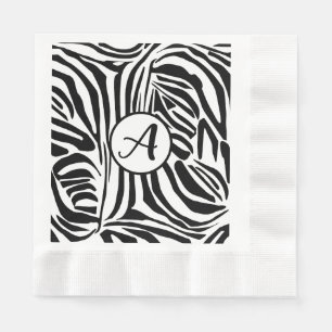 Servilleta De Papel Patrón de impresión de cebra en blanco y negro atr