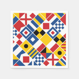 Servilleta De Papel Patrón de indicadores de señal náutica