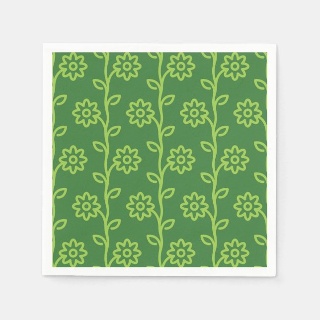 Servilleta De Papel Patrón de jardín de flores planas (Anverso)