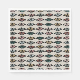 Servilleta De Papel Patrón de jardín de las mariposas neutrales modern