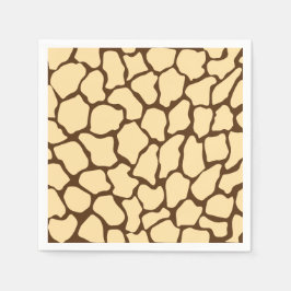 Servilleta De Papel Patrón de jirafa marrón – Estampado minimalista de