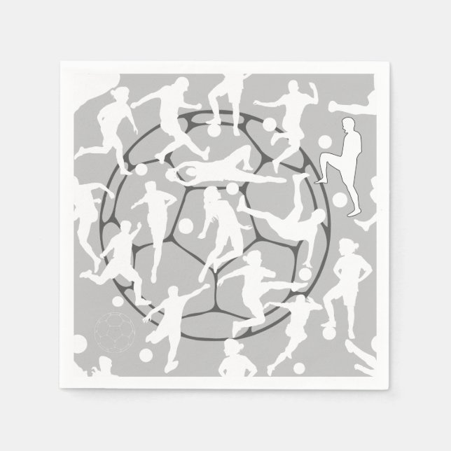 Servilleta De Papel Patrón de juego de fútbol.b (Anverso)
