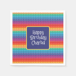 Servilleta De Papel Patrón de juguete de arcoiris pop it para fidget p