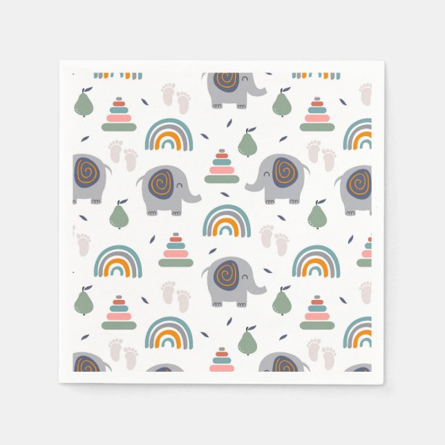 Servilleta De Papel Patrón de juguete de bebé (Anverso)