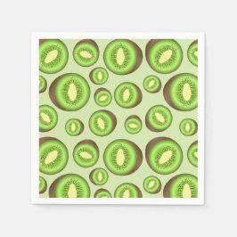 Servilleta De Papel Patrón de kiwi verde y marrón