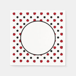 Servilleta De Papel Patrón de ladybug retro curado