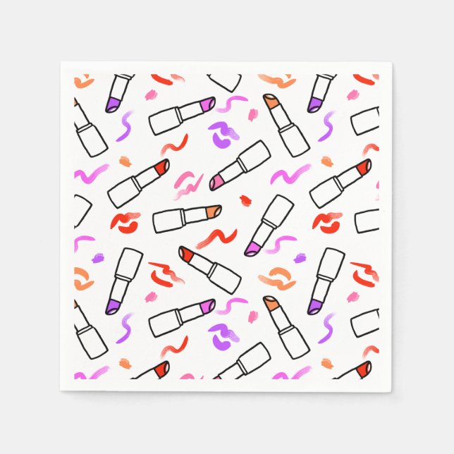 Servilleta De Papel Patrón de lápiz labial (Anverso)