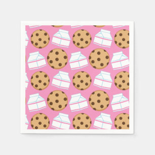 Servilleta De Papel Patrón de leche y cookies