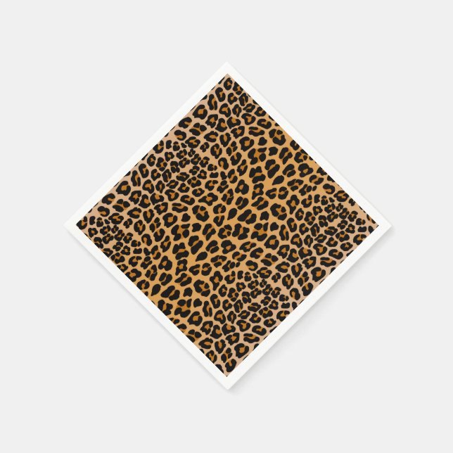 Servilleta De Papel Patrón de leopardo guepardo (Borde)