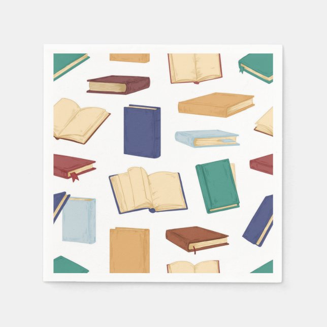 Servilleta De Papel Patrón de libro (Anverso)