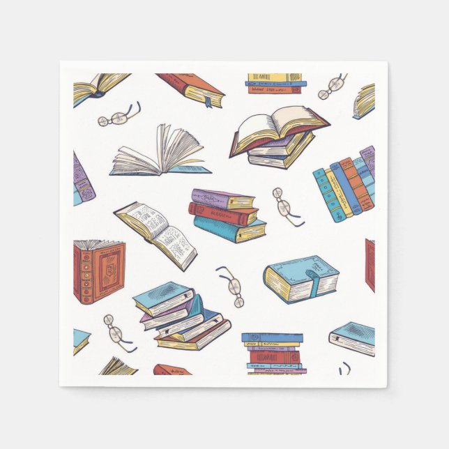 Servilleta De Papel Patrón de libro (Anverso)